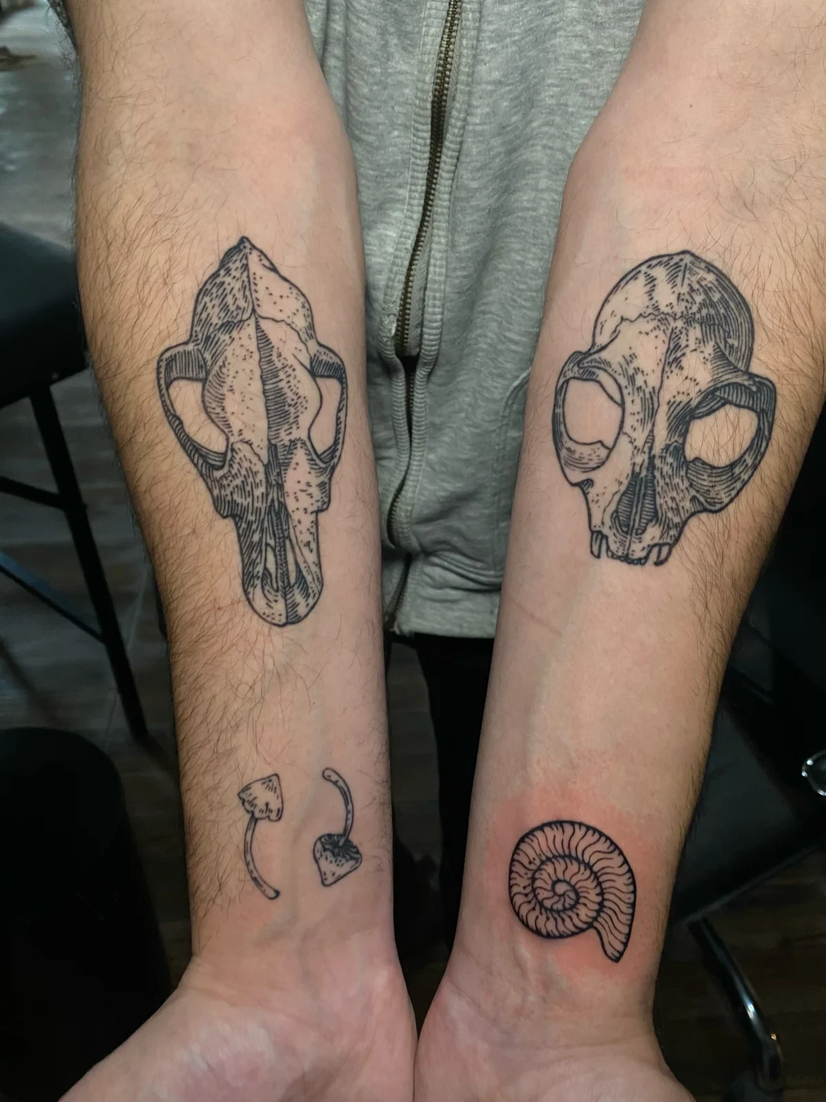 Tatuaje de Iván Pérez: Pequeñas criaturas